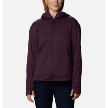 Columbia Ženske Jakne - Rosemont Station II Hooded Full Zip Fleece Crne Roze | MJGI-25103